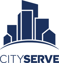 Cityserve blue logo.